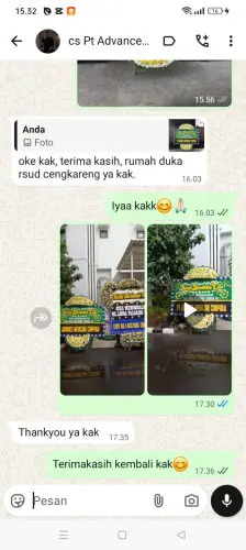 Testimonial Papan Bunga Pernikahan cianting utara