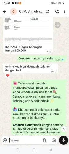 Testimonial Papan Bunga cianting utara