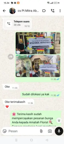 Testimonial Papan Bunga cianting utara