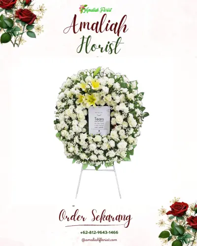 Krans Bunga Duka Cita cianting utara